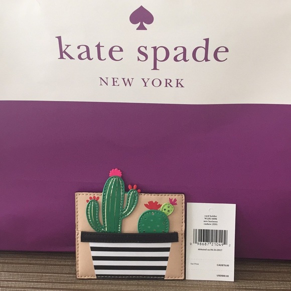 NWT Kate Spade Cactus New Horizons Card Holder - Picture 6 of 6